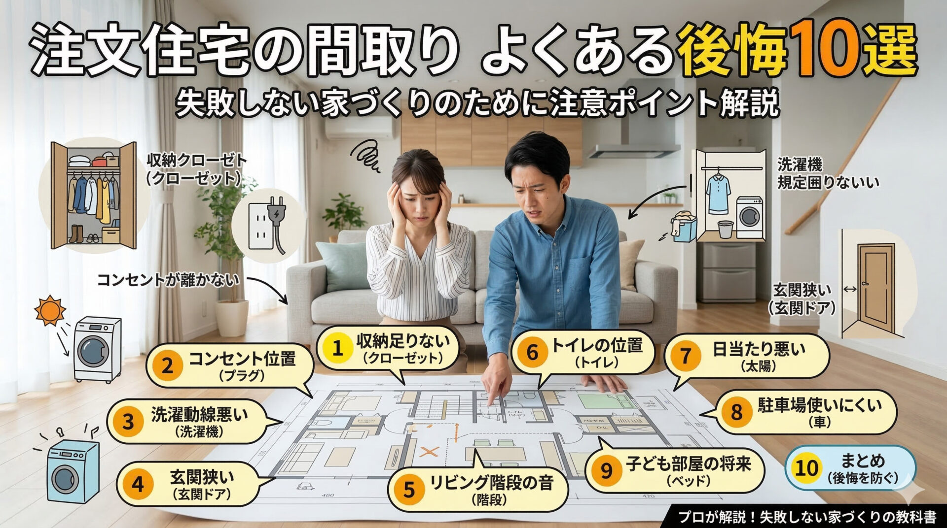注文住宅の間取りでよくある後悔10選