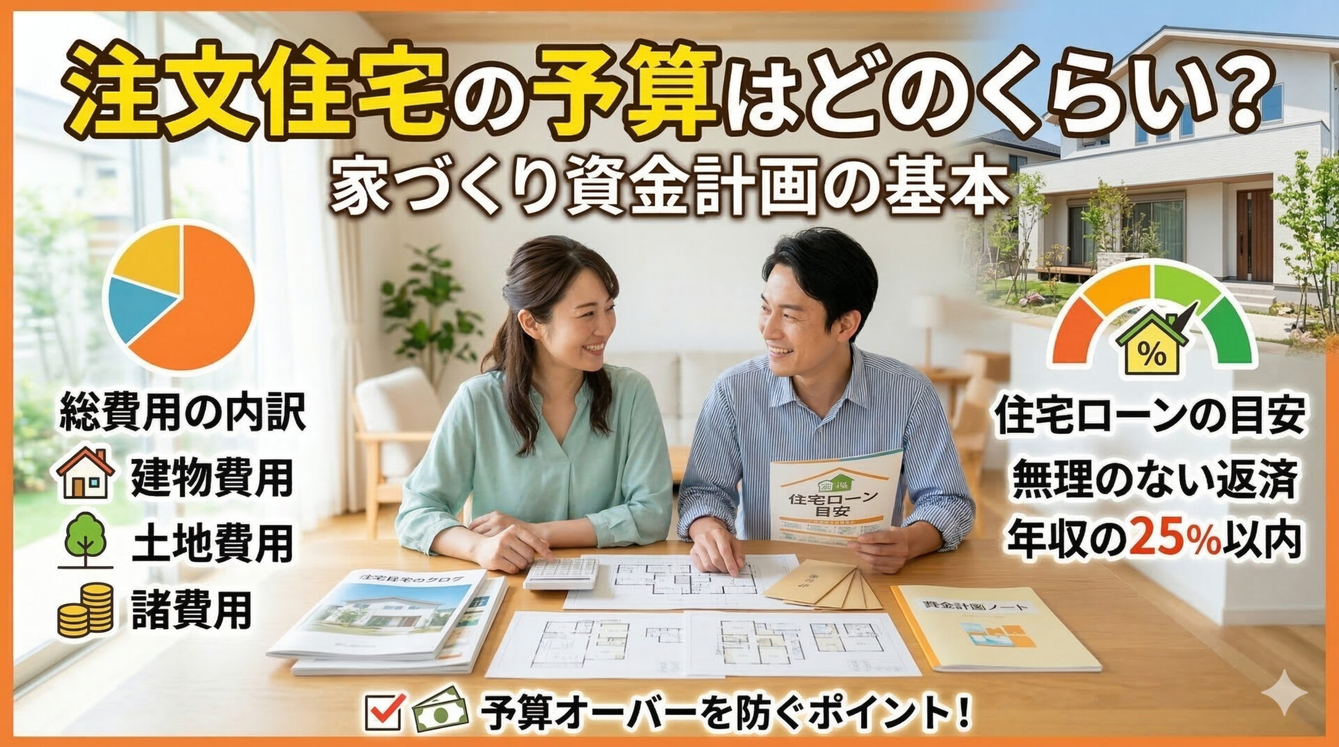 注文住宅の予算はどのくらい？家づくり資金計画の基本