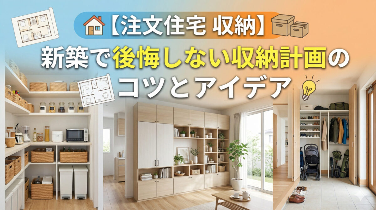 【注文住宅 収納】新築で後悔しない収納計画のコツとアイデア