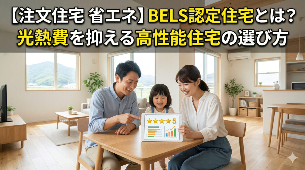 【注文住宅 省エネ】BELS認定住宅とは？光熱費を抑える高性能住宅の選び方