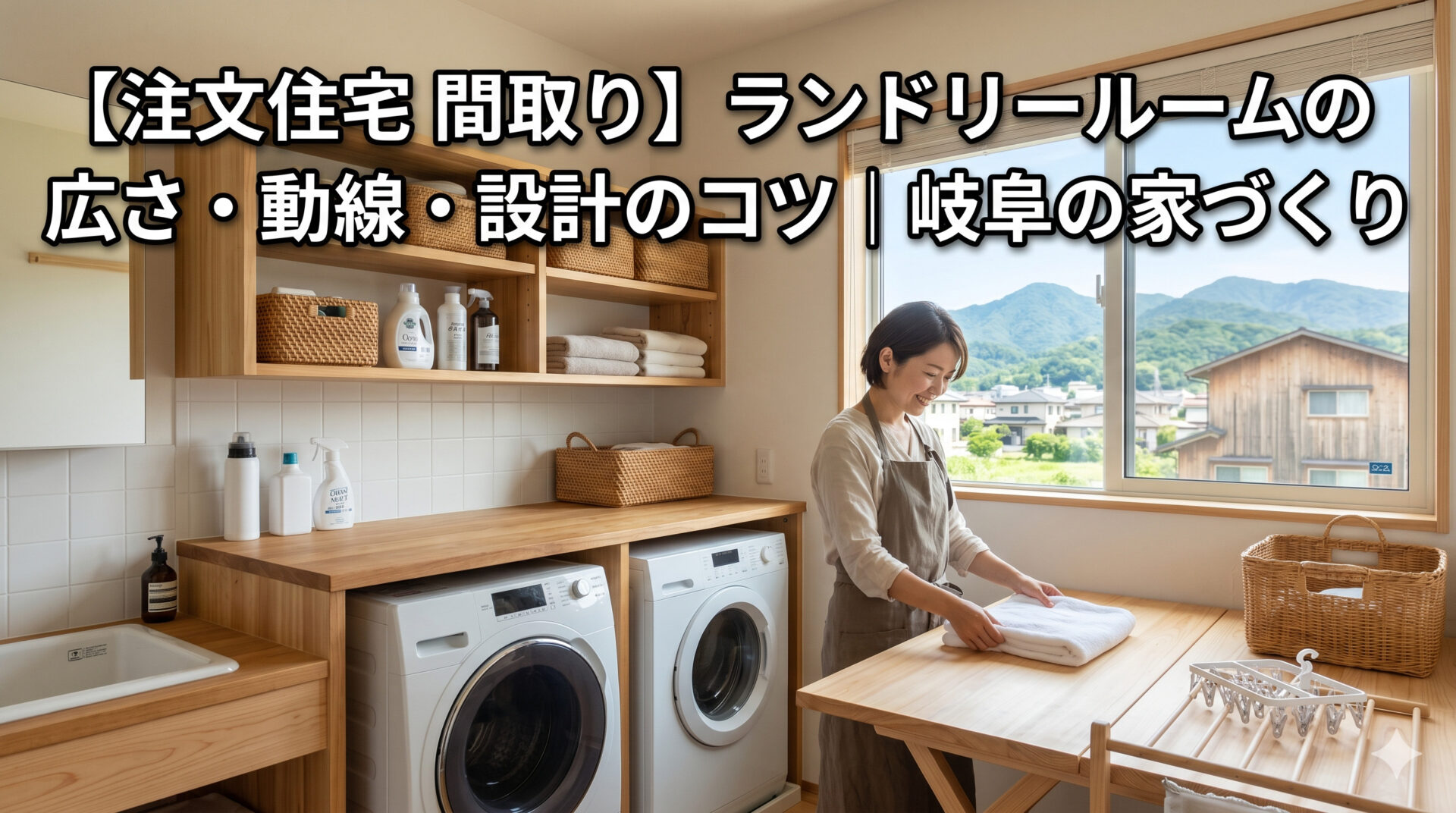 【注文住宅 間取り】ランドリールームの広さ・動線・設計のコツ｜岐阜の家づくり