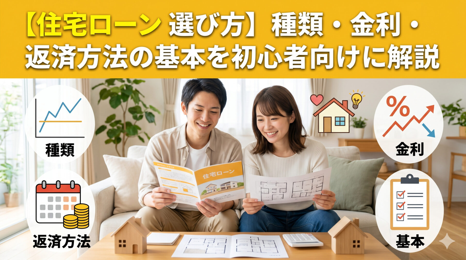 【住宅ローン 選び方】種類・金利・返済方法の基本を初心者向けに解説