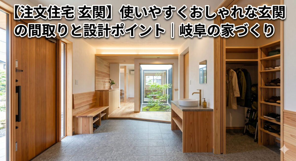 【注文住宅 玄関】使いやすくおしゃれな玄関の間取りと設計ポイント｜岐阜の家づくり