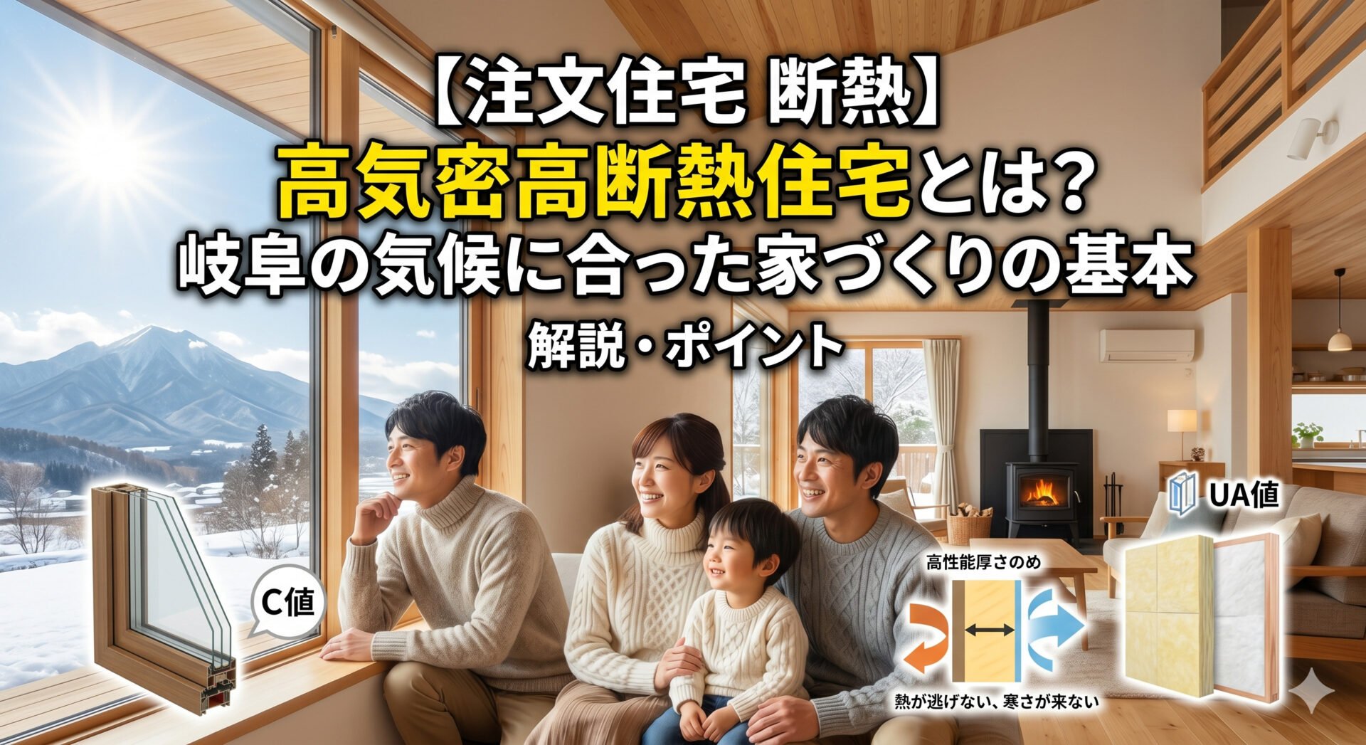 【注文住宅 断熱】高気密高断熱住宅とは？岐阜の気候に合った家づくりの基本
