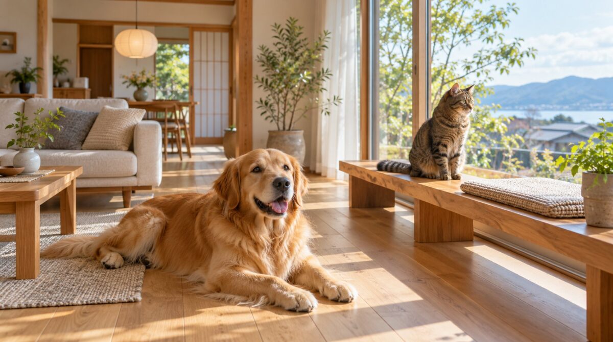 【注文住宅 ペット】犬や猫と快適に暮らす家づくり｜間取り・床材・温度管理のポイント